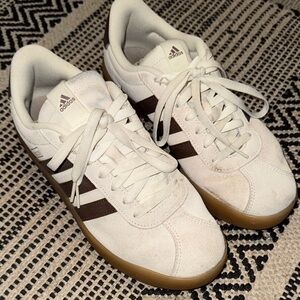 Adidas Cream and Brown Casual Sneakers